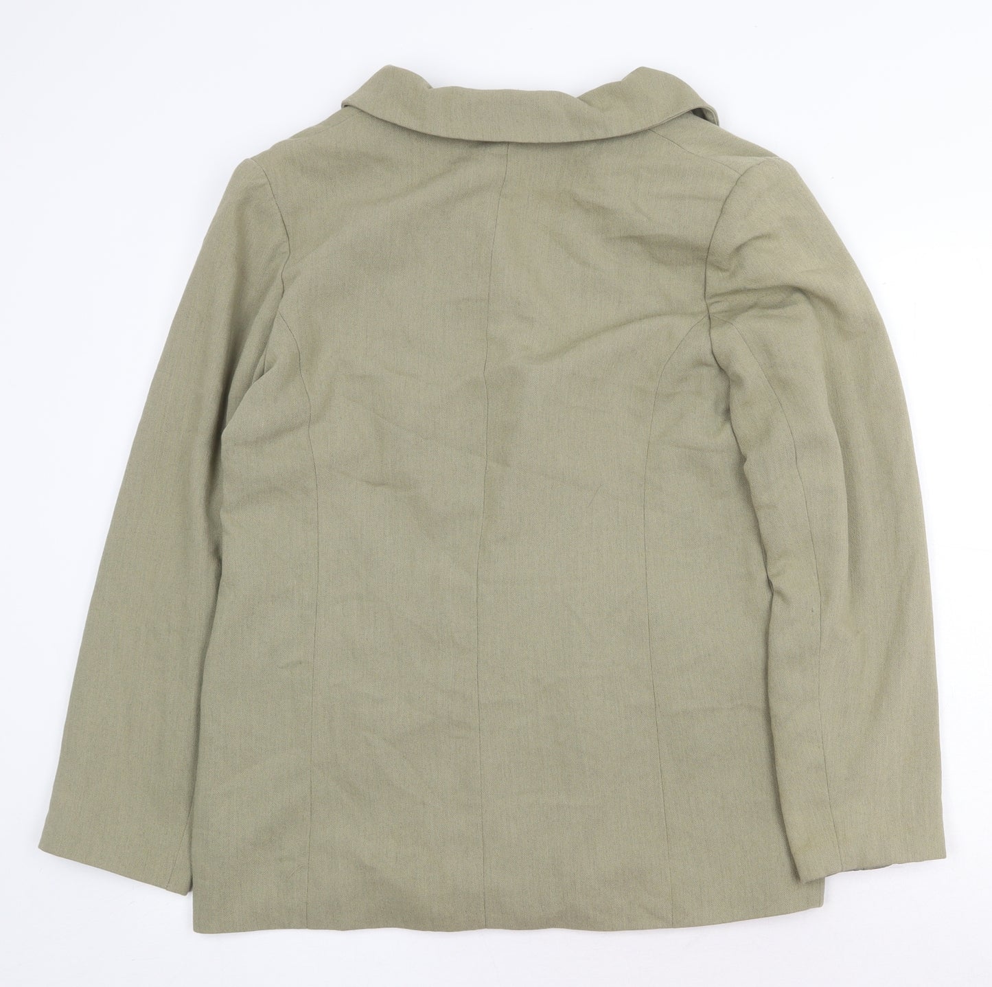 Sasha Womens Green Jacket Blazer Size 12 Button