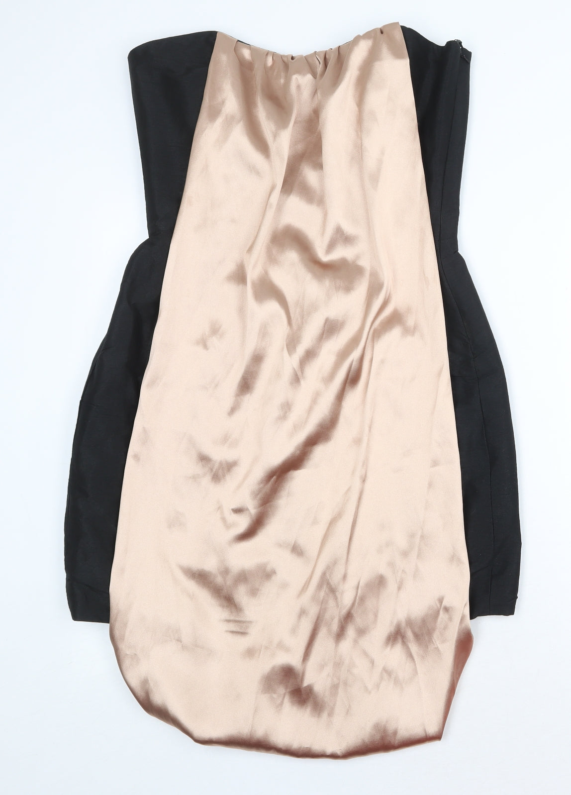 Kelly Ewing Womens Black Polyester Mini Size 14 Off the Shoulder Zip