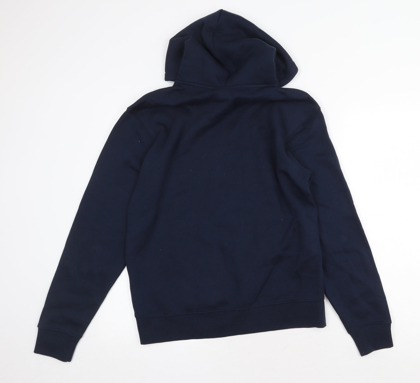 Russell Mens Blue Cotton Pullover Hoodie Size M