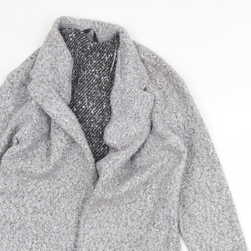 Marks and Spencer Womens Grey V-Neck Polyester Cardigan Jumper Size 8