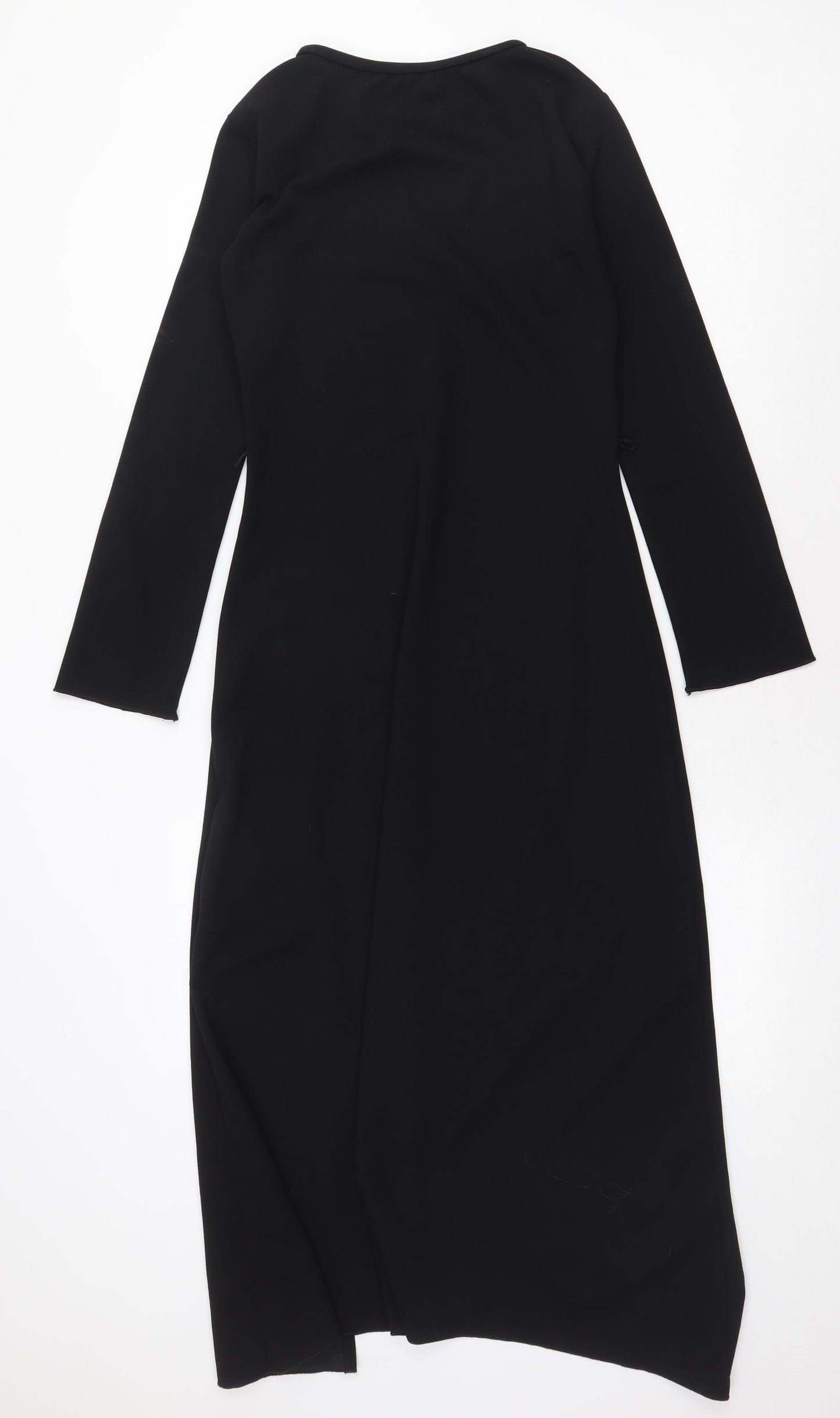 Zara Womens Black Polyester Maxi Size S Round Neck Pullover