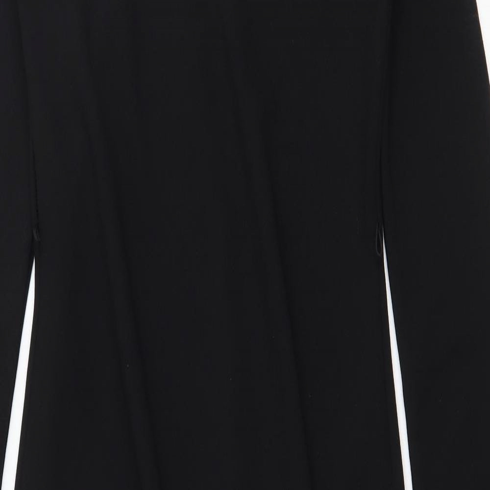 Zara Womens Black Polyester Maxi Size S Round Neck Pullover