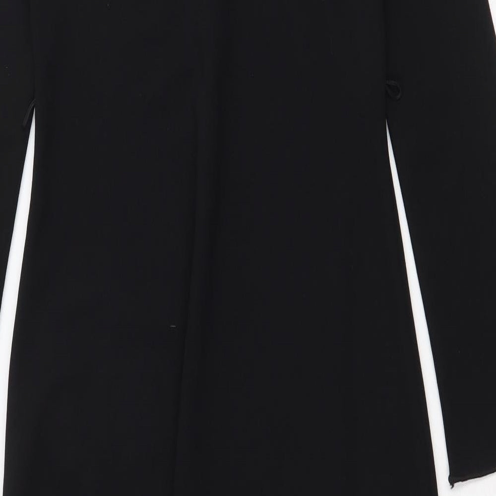 Zara Womens Black Polyester Maxi Size S Round Neck Pullover