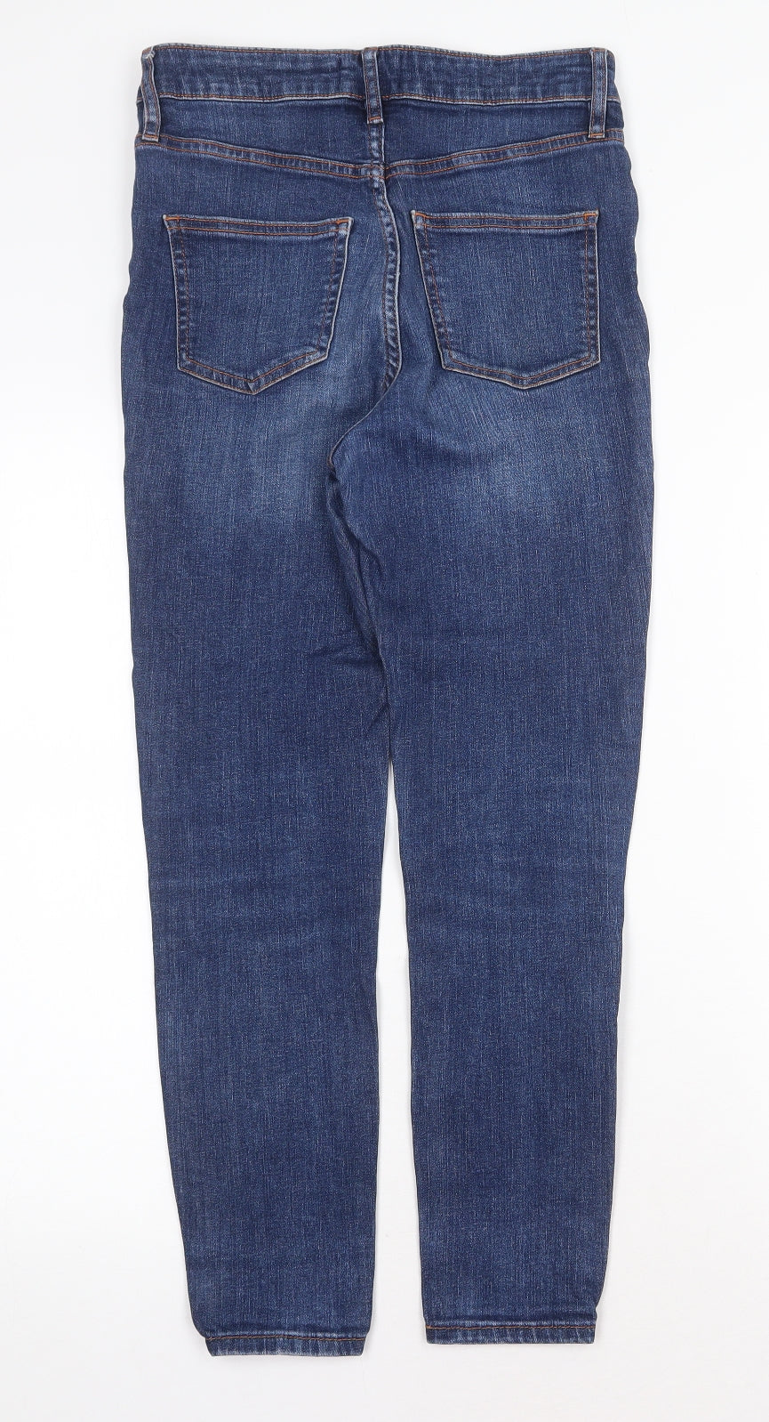F&F Womens Blue Cotton Skinny Jeans Size 6 Regular Zip
