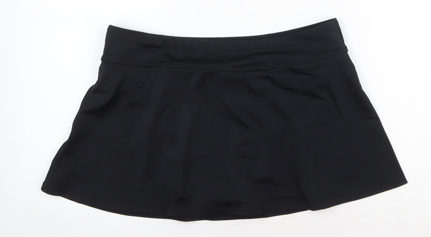 TU Womens Black Polyamide Mini Skirt Size 14