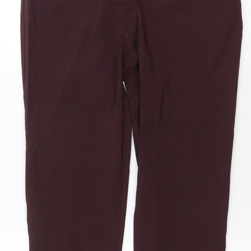 TWINSET Womens Brown Polyester Trousers Size S Regular Zip