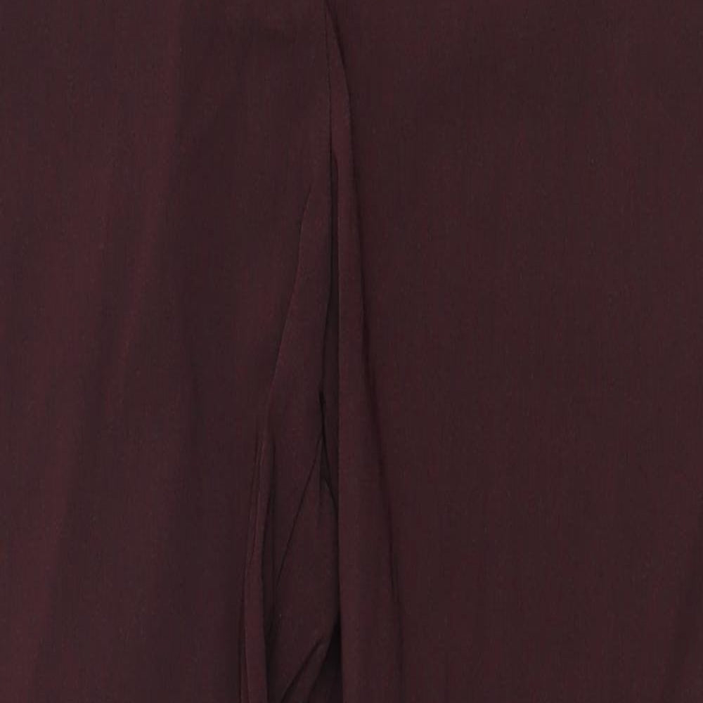 TWINSET Womens Brown Polyester Trousers Size S Regular Zip