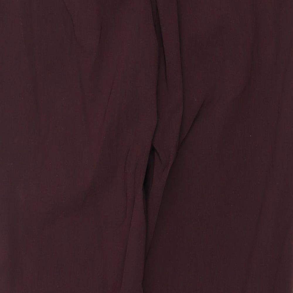 TWINSET Womens Brown Polyester Trousers Size S Regular Zip