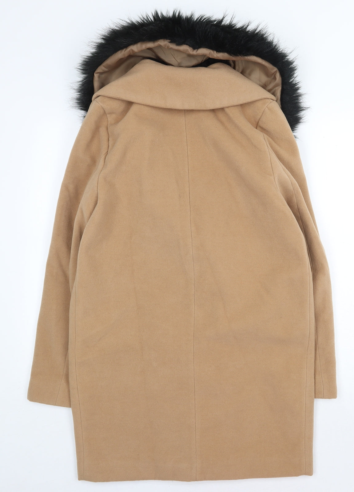 Atmosphere Womens Beige Overcoat Coat Size 8 Snap