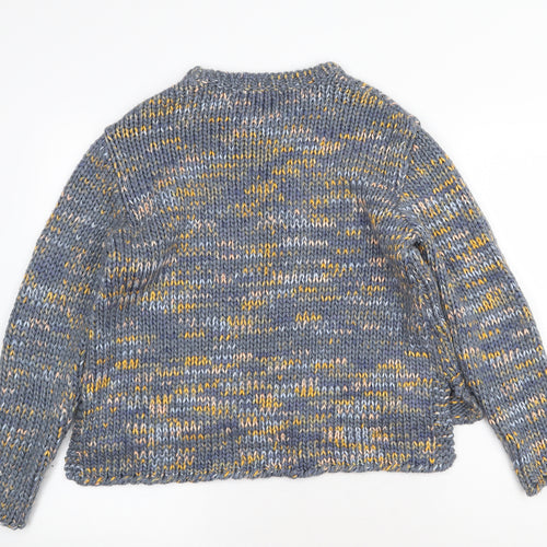 MNG Womens Grey Round Neck Acrylic Pullover Jumper Size S