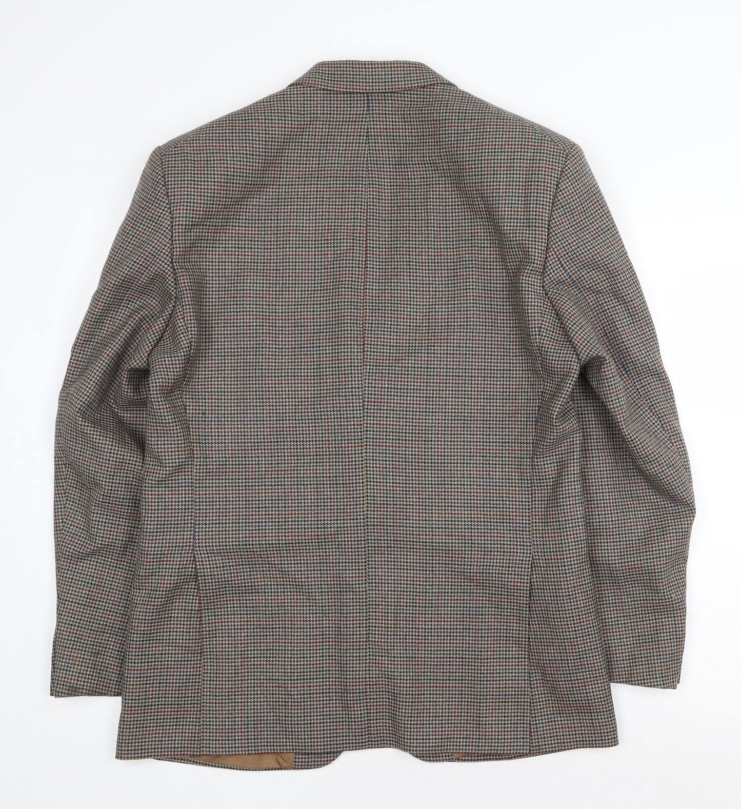 Varteks International Mens Brown Geometric Polyester Jacket Suit Jacket Size 40 Regular