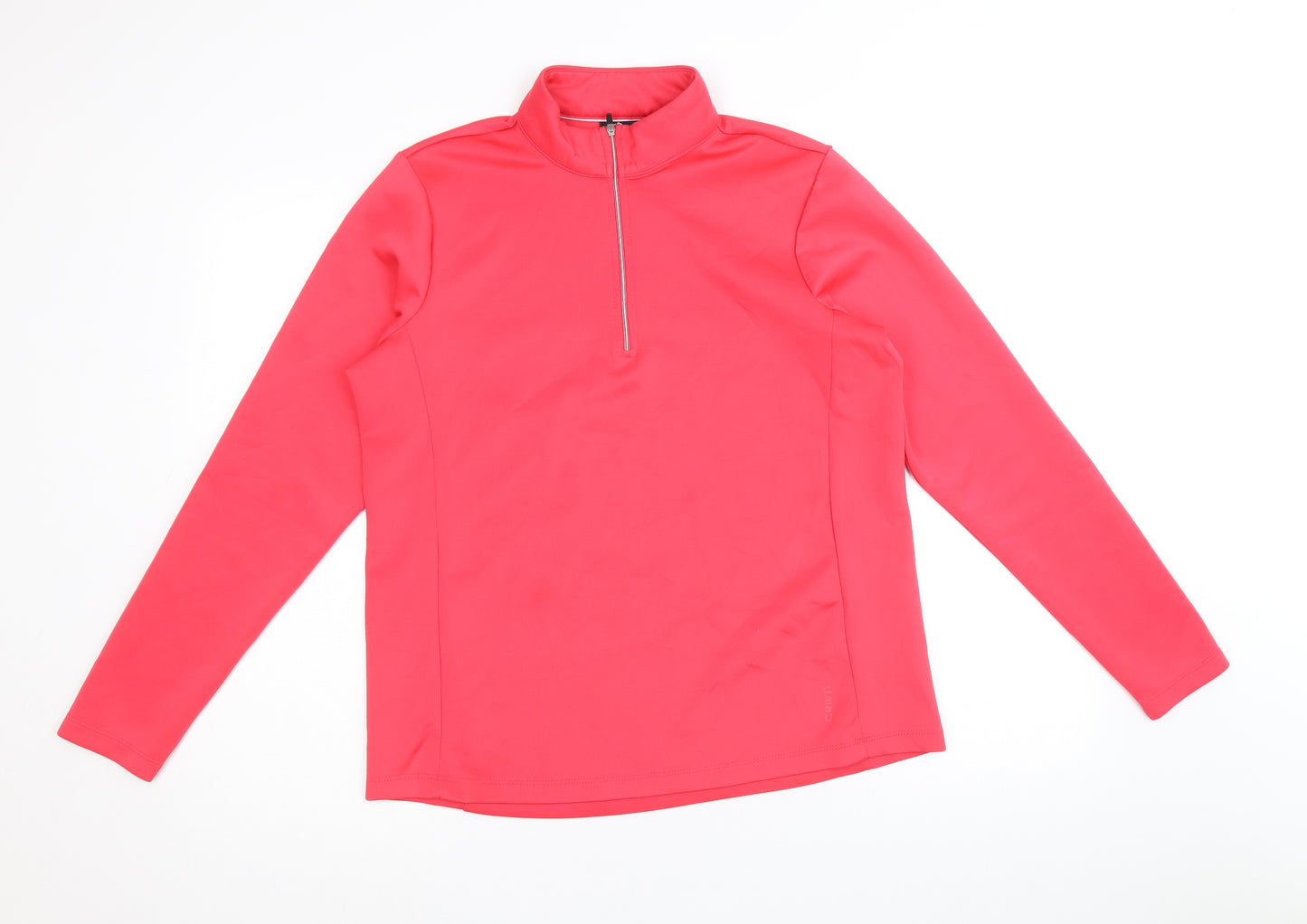 Crivit Womens Pink Polyester Pullover Sweatshirt Size L Zip