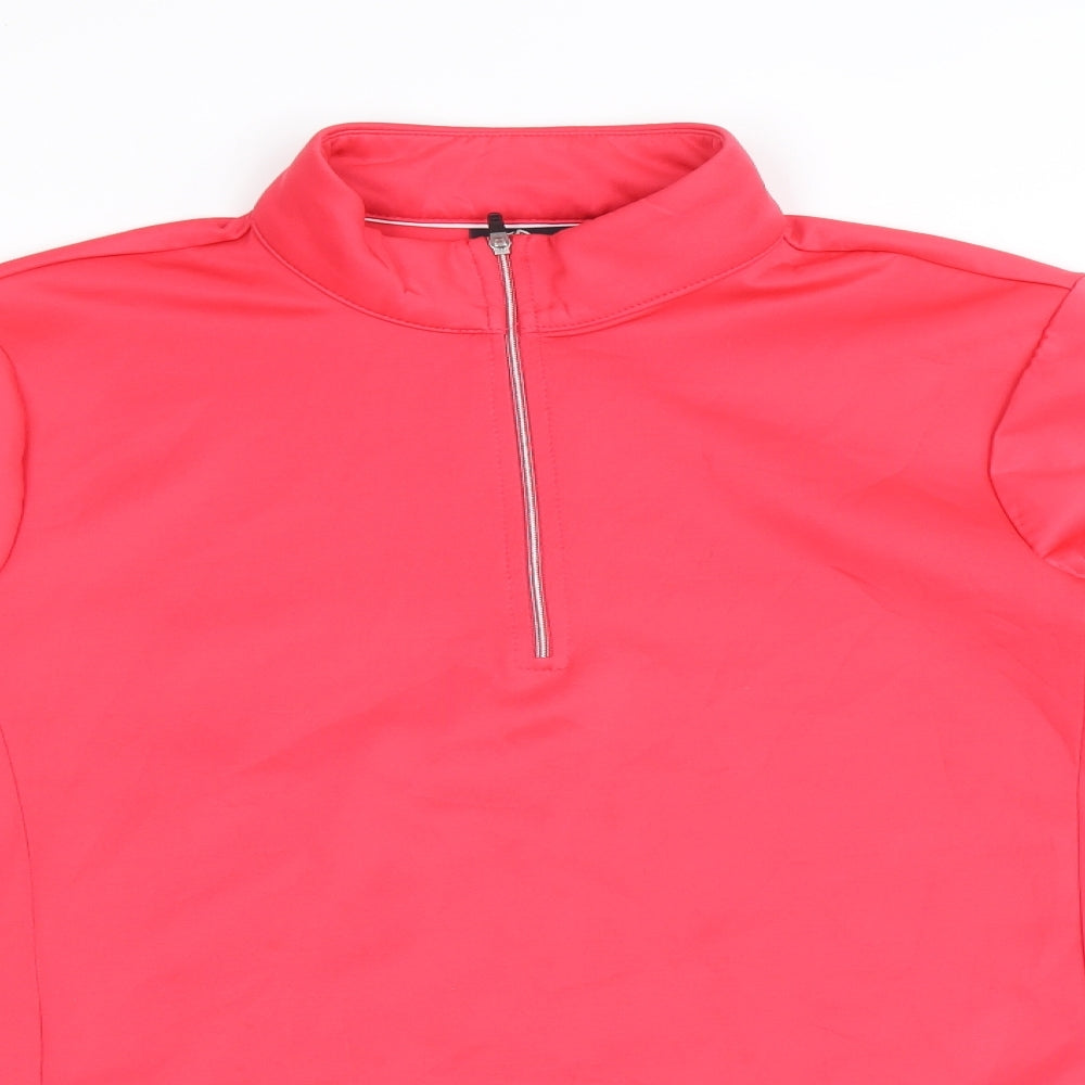 Crivit Womens Pink Polyester Pullover Sweatshirt Size L Zip