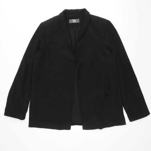 BHS Womens Black Polyester Jacket Blazer Size 14