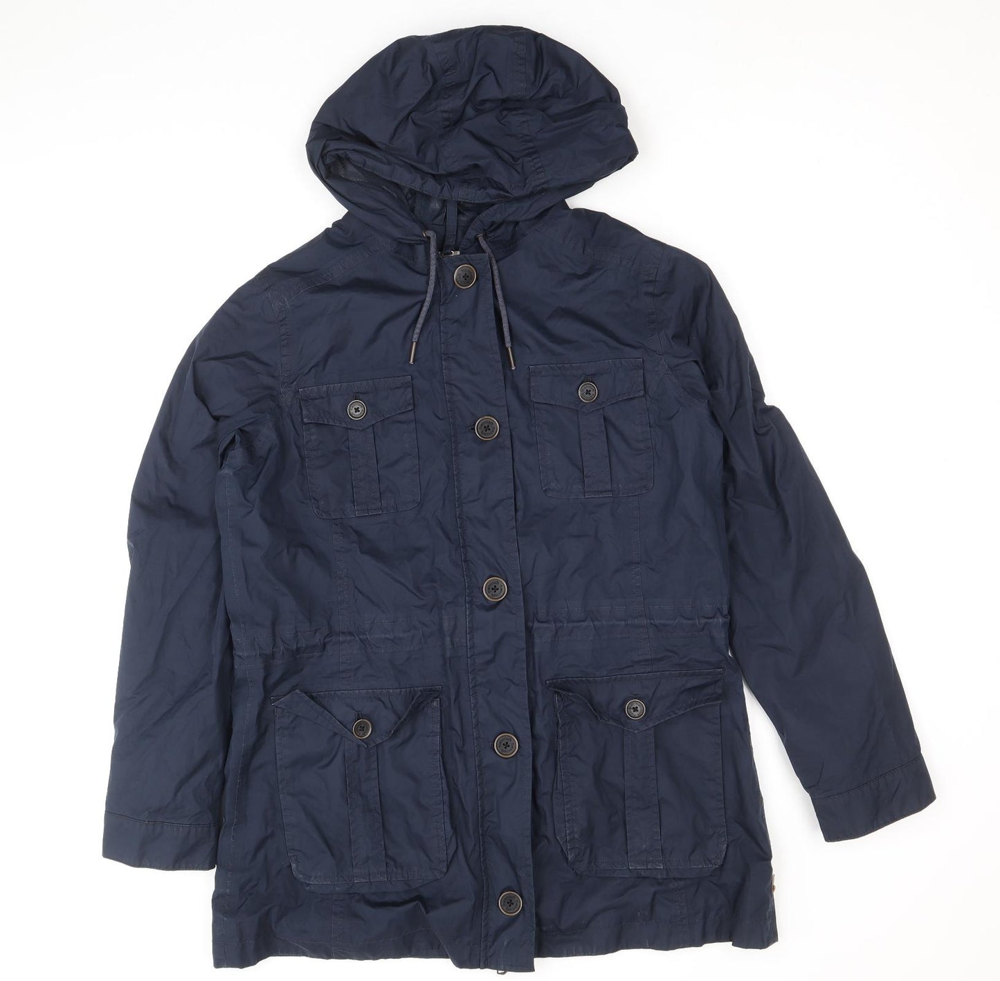 Timberland Mens Blue Rain Coat Coat Size M Zip