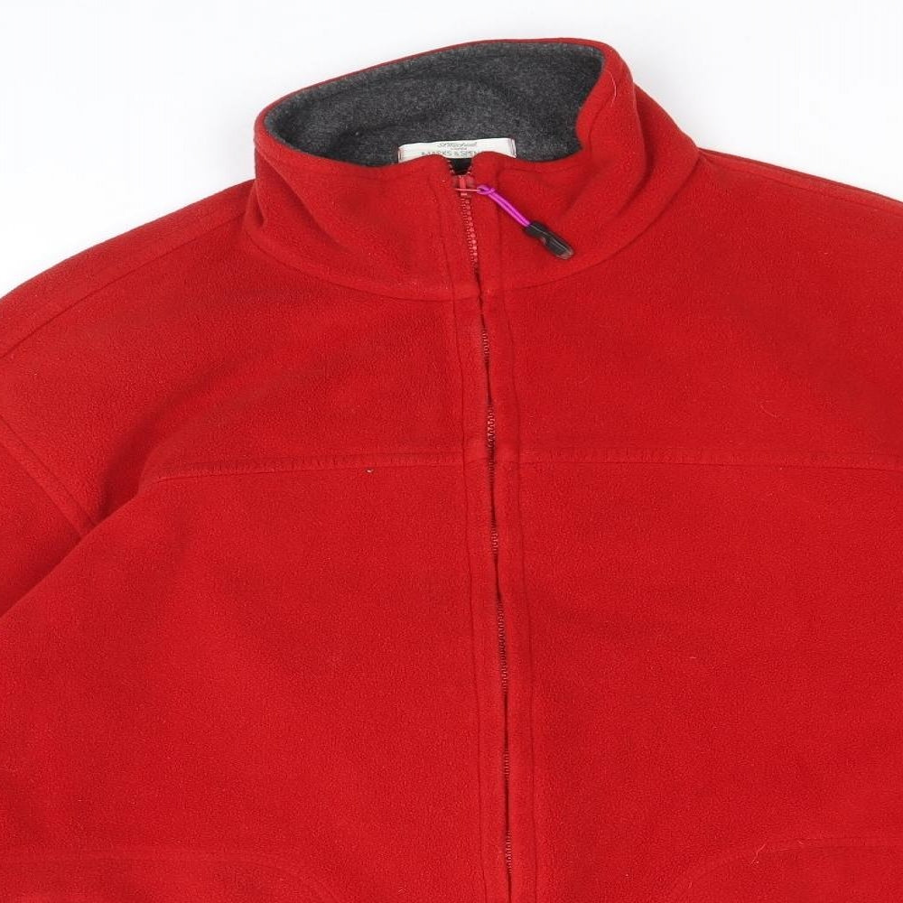 Marks and Spencer Womens Red Jacket Size 12 Zip