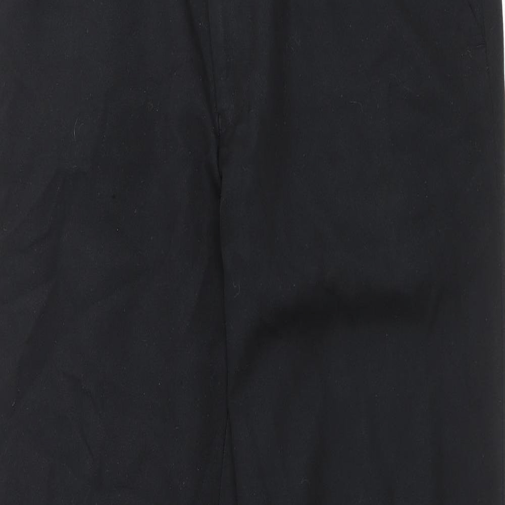 Burton Mens Black Polyester Trousers Size 32 in Regular Zip