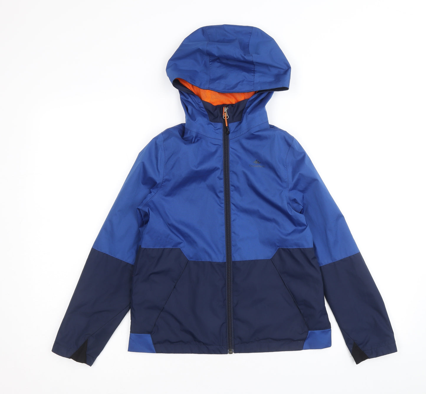 Quechua Boys Blue Windbreaker Jacket Size 10 Years Zip