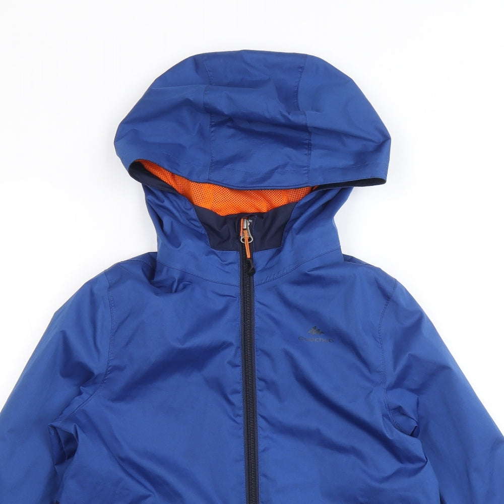 Quechua Boys Blue Windbreaker Jacket Size 10 Years Zip
