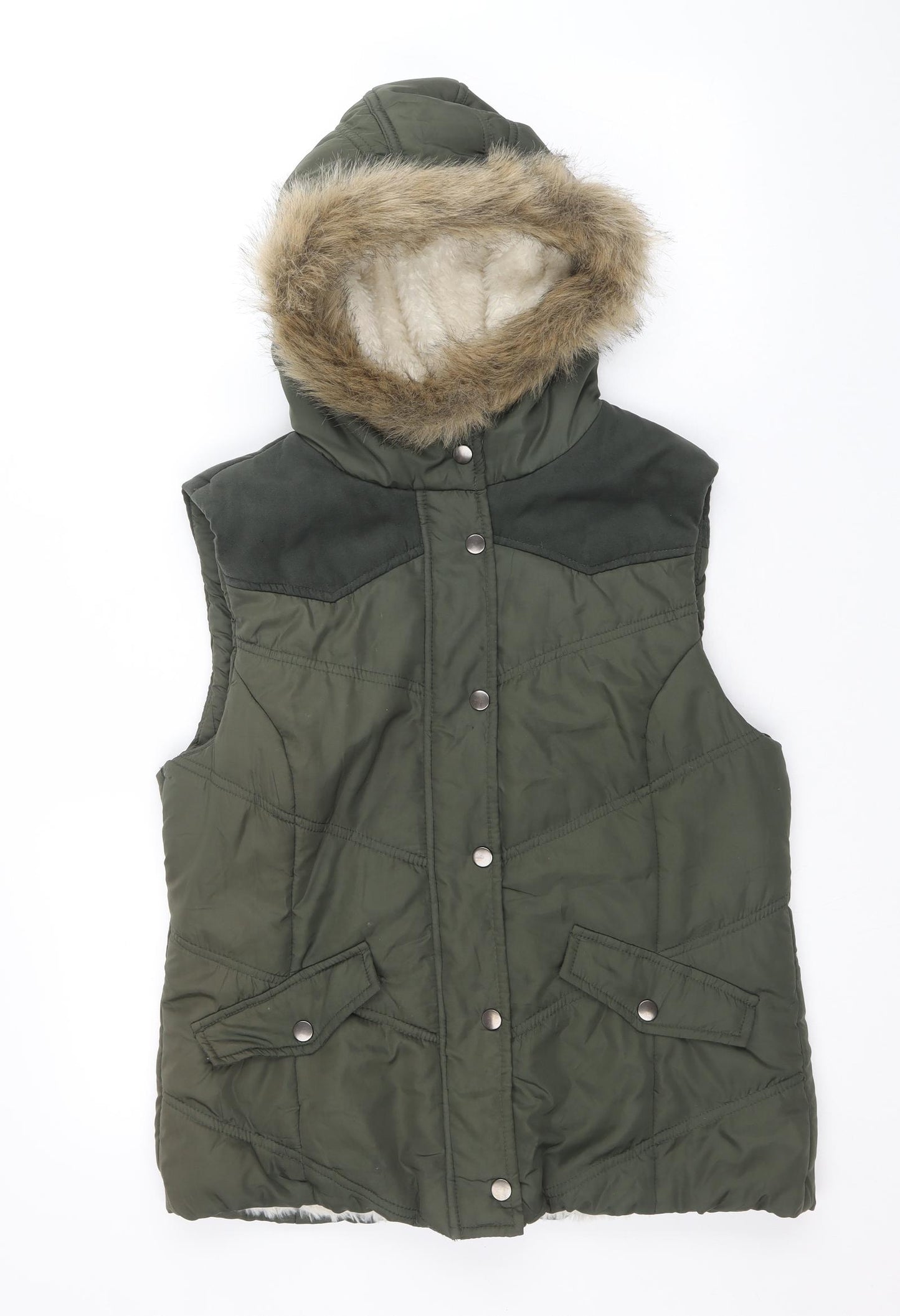 Dorothy Perkins Womens Green Gilet Jacket Size 12 Zip
