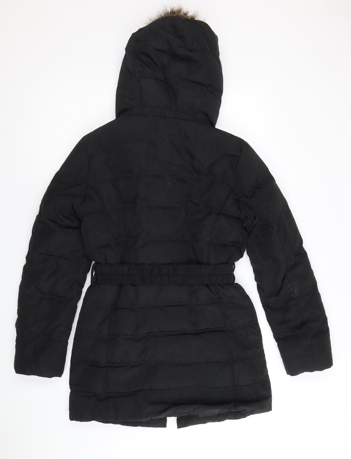 H&M Womens Black Parka Coat Size S Zip