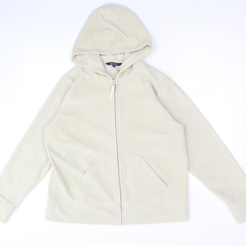 Casual Club Womens Beige Jacket Size 16 Zip
