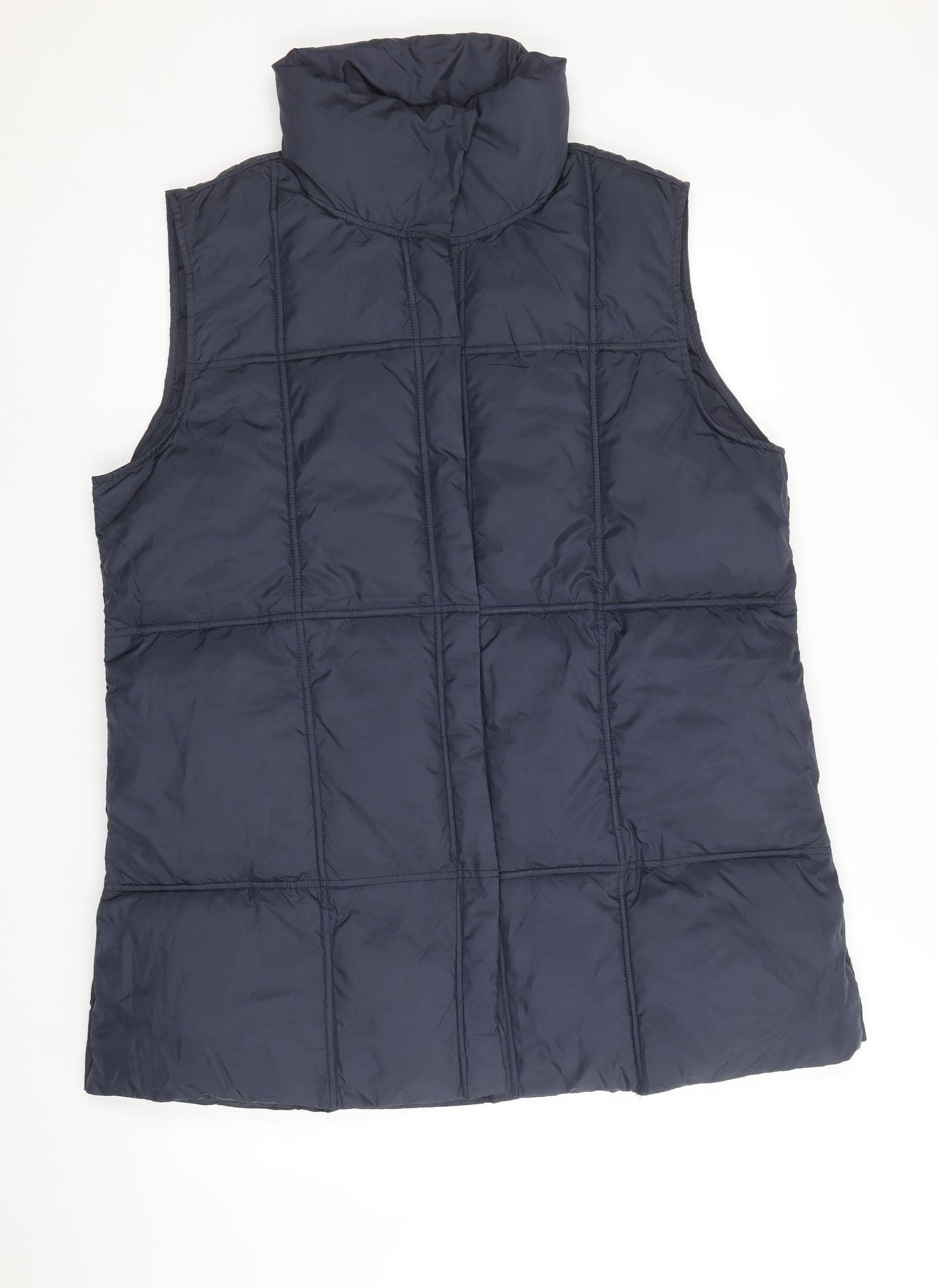 Native Youth Mens Blue Quilted Waistcoat Size L Zip