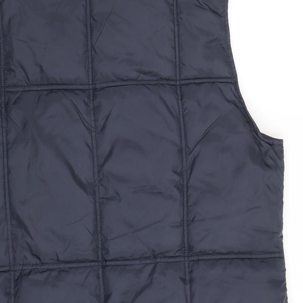 Native Youth Mens Blue Quilted Waistcoat Size L Zip