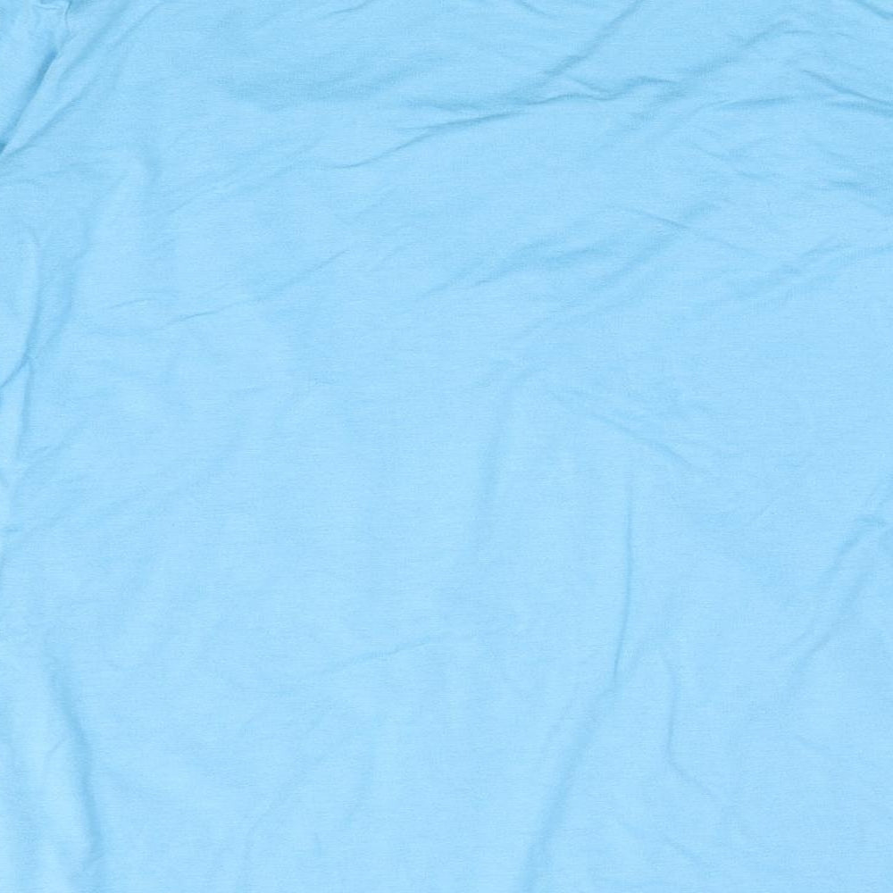 Marks and Spencer Womens Blue Viscose Basic T-Shirt Size 14 Round Neck - Twin Set