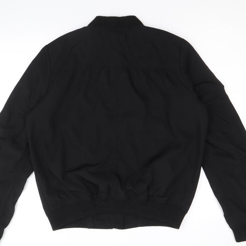 River Island Womens Black Bomber Jacket Jacket Size 14 Zip