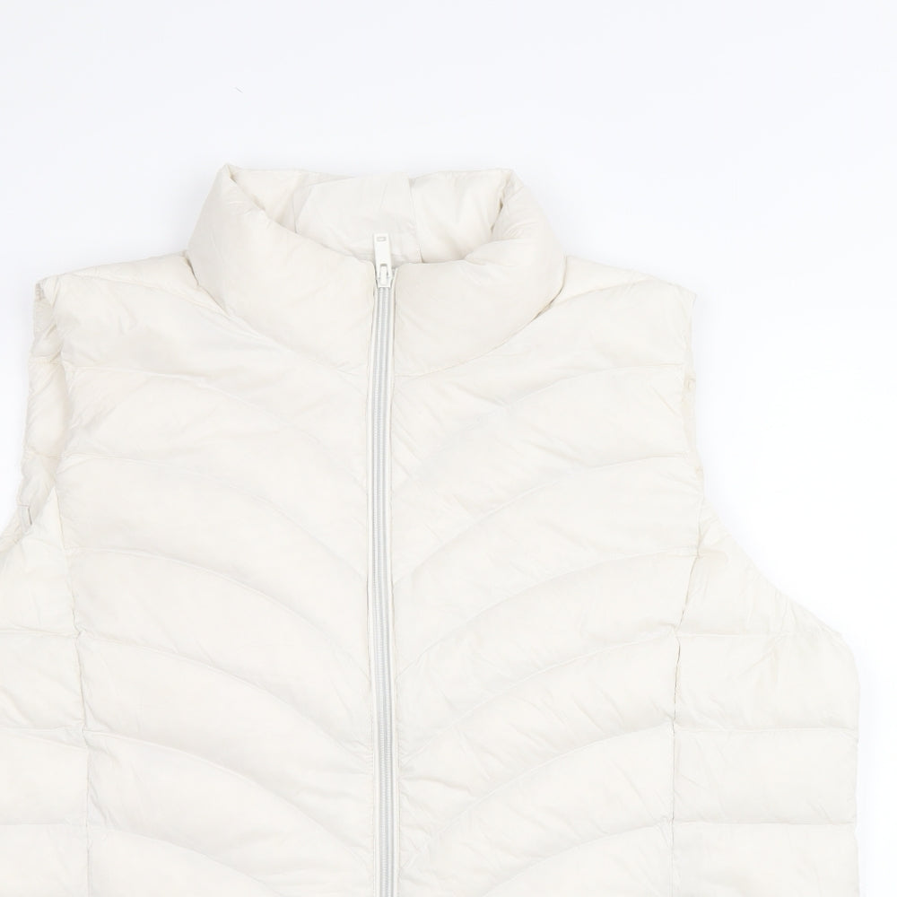 Marks and Spencer Womens Ivory Gilet Jacket Size 20 Zip