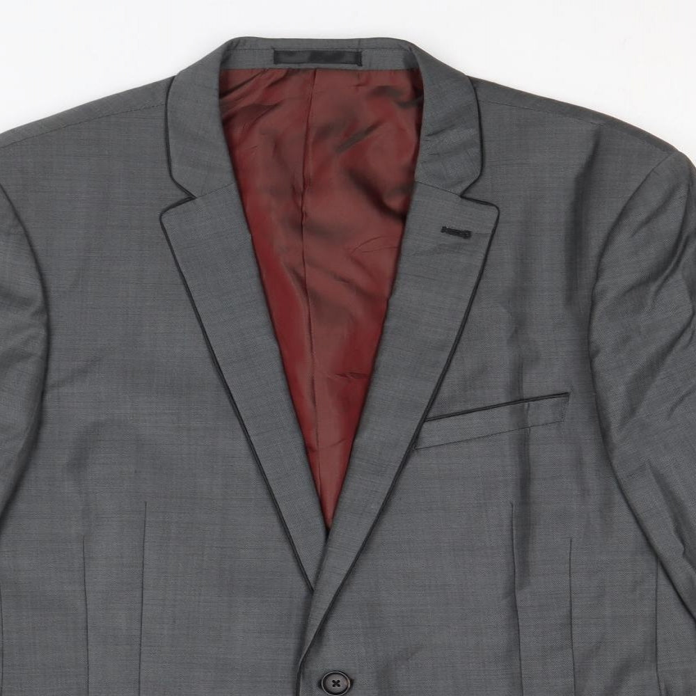 NEXT Mens Grey Wool Jacket Suit Jacket Size 44 Regular