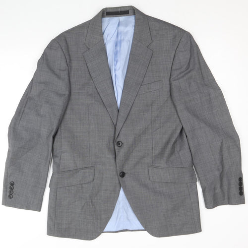 Marks and Spencer Mens Grey Wool Jacket Suit Jacket Size 38 Regular