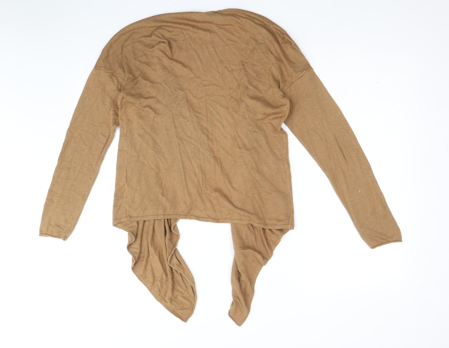 H&M Womens Brown V-Neck Viscose Cardigan Jumper Size S - Waterfall Design