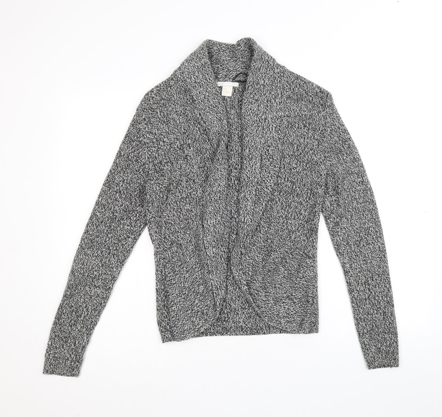 H&M Womens Black V-Neck Acrylic Cardigan Jumper Size M