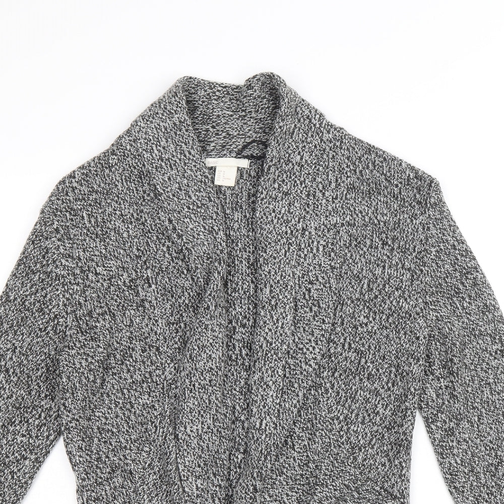 H&M Womens Black V-Neck Acrylic Cardigan Jumper Size M