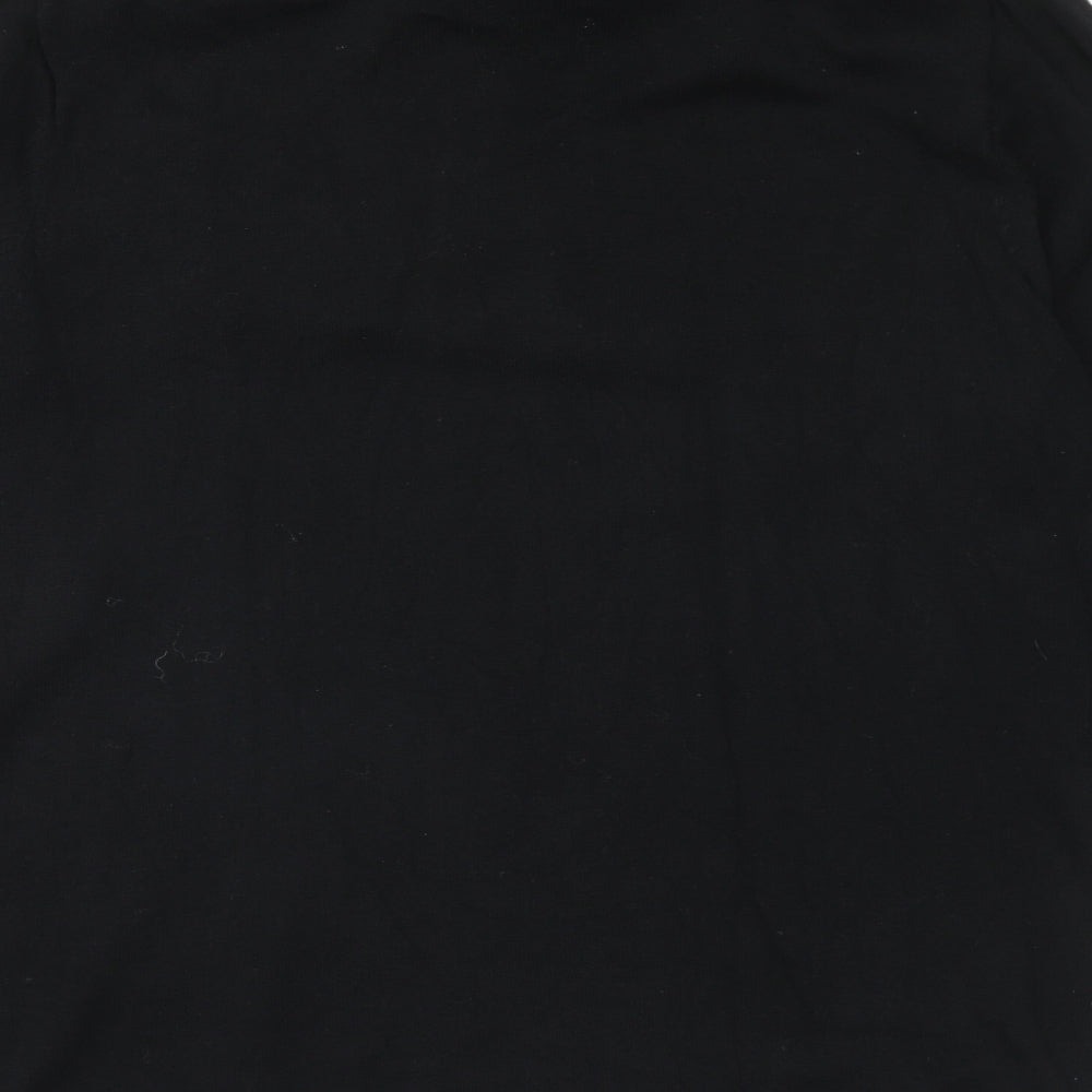 Dessident Mens Black Cotton Polo Size M Collared Button