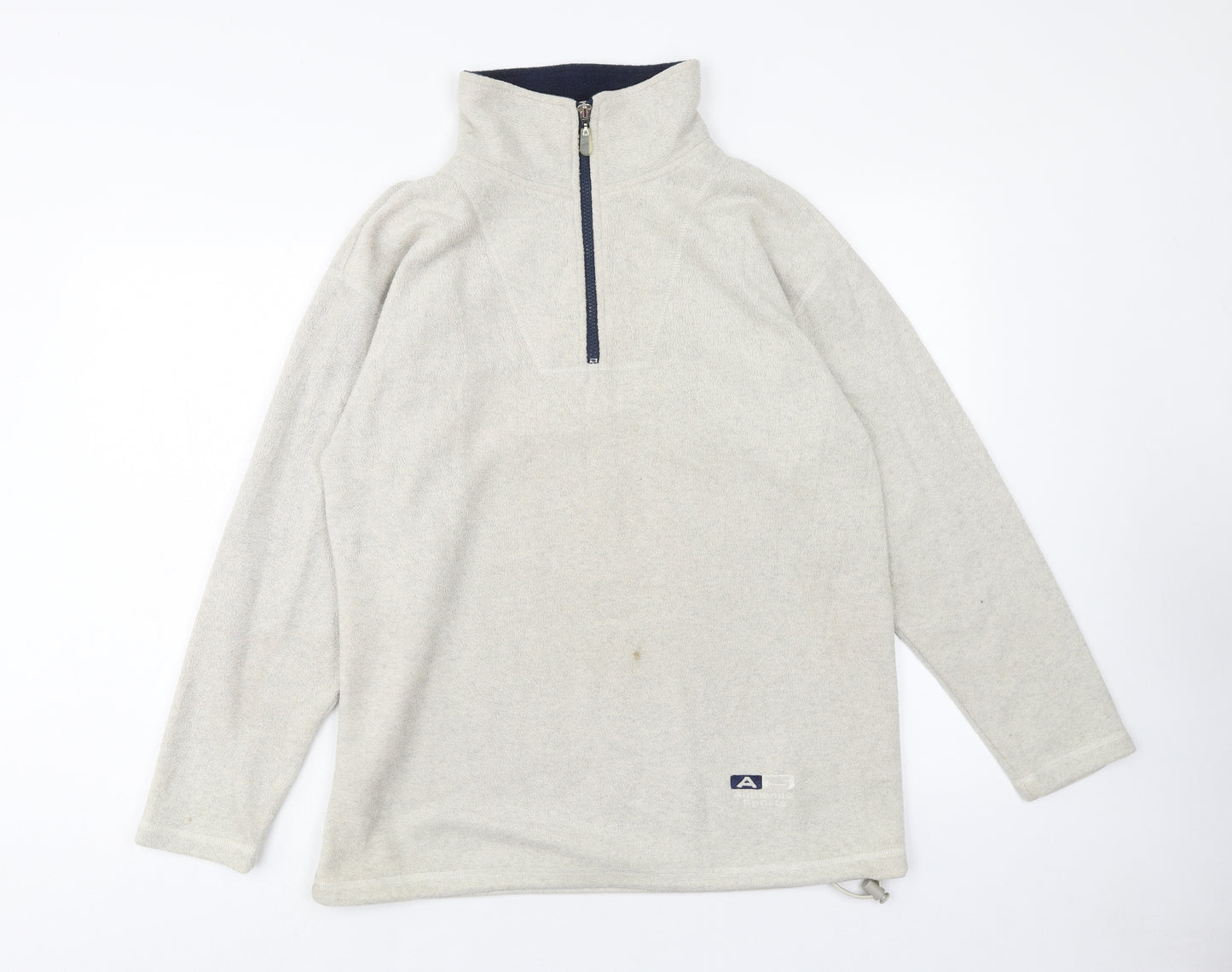 Authentic Sports Womens Beige Polyester Pullover Sweatshirt Size 10 Zip - Size 10-12