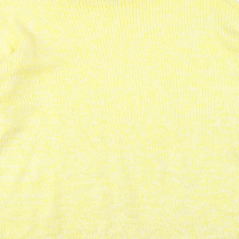 New Look Womens Yellow Round Neck Acrylic Pullover Jumper Size L