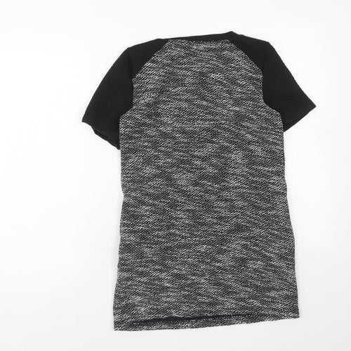 Atmosphere Womens Black Polyester T-Shirt Dress Size 8 Round Neck Pullover