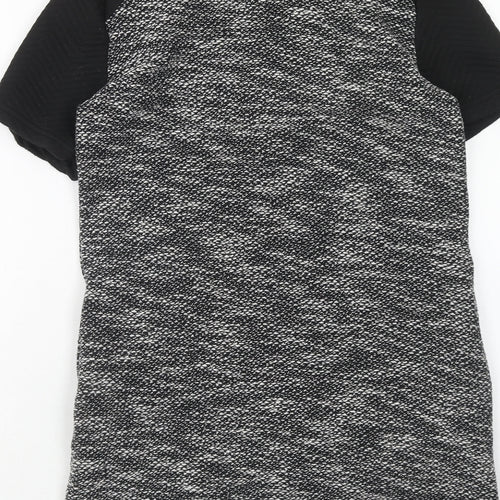 Atmosphere Womens Black Polyester T-Shirt Dress Size 8 Round Neck Pullover