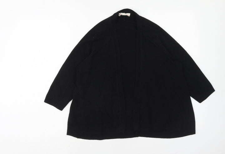 New Look Womens Black V-Neck Acrylic Cardigan Jumper Size 8