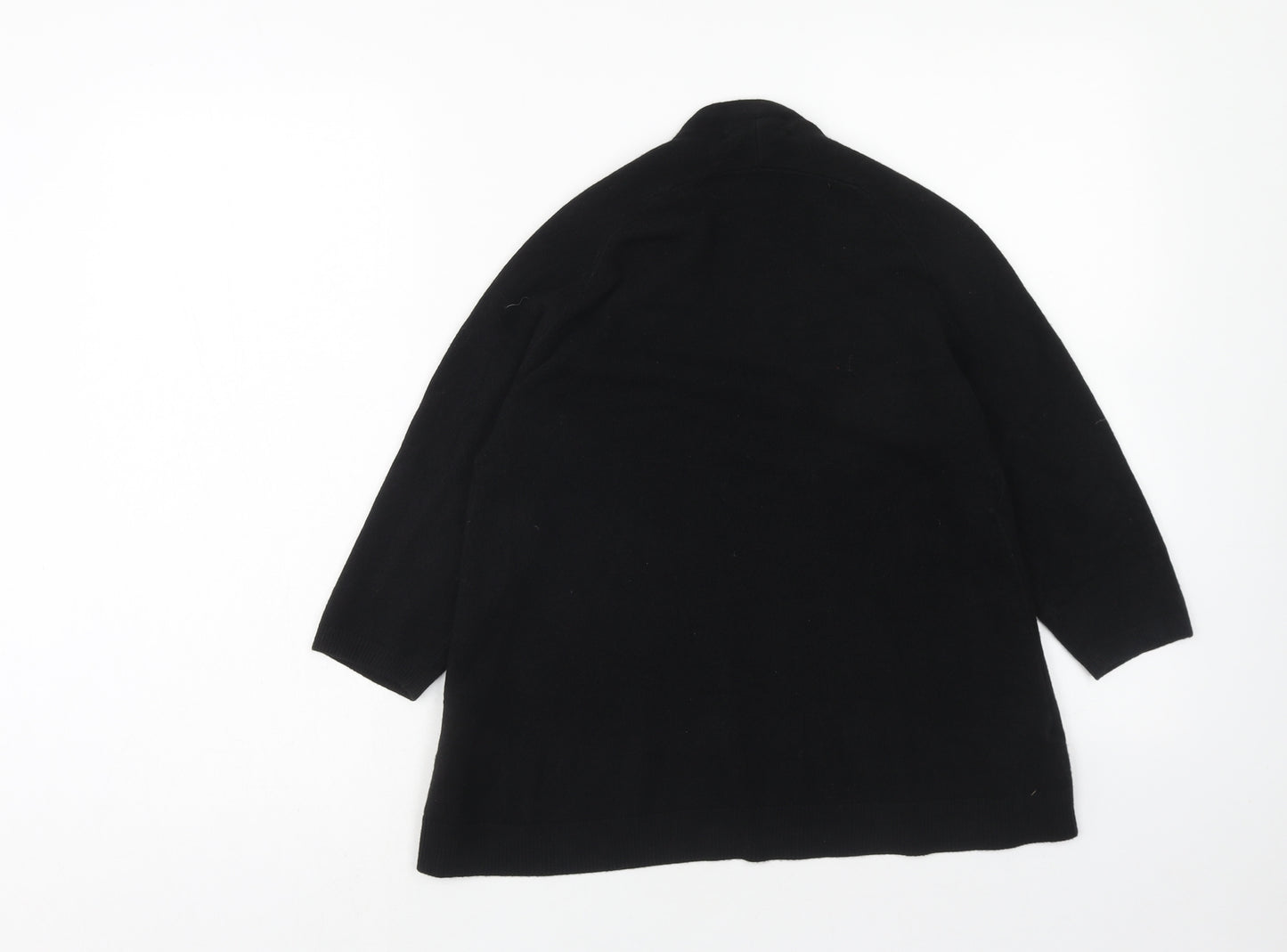 New Look Womens Black V-Neck Acrylic Cardigan Jumper Size 8