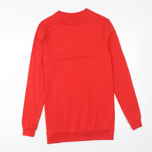 ASOS Womens Red Cotton Pullover Sweatshirt Size XS Pullover