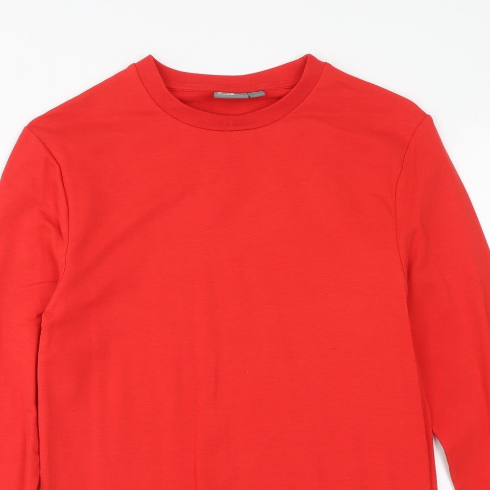 ASOS Womens Red Cotton Pullover Sweatshirt Size XS Pullover