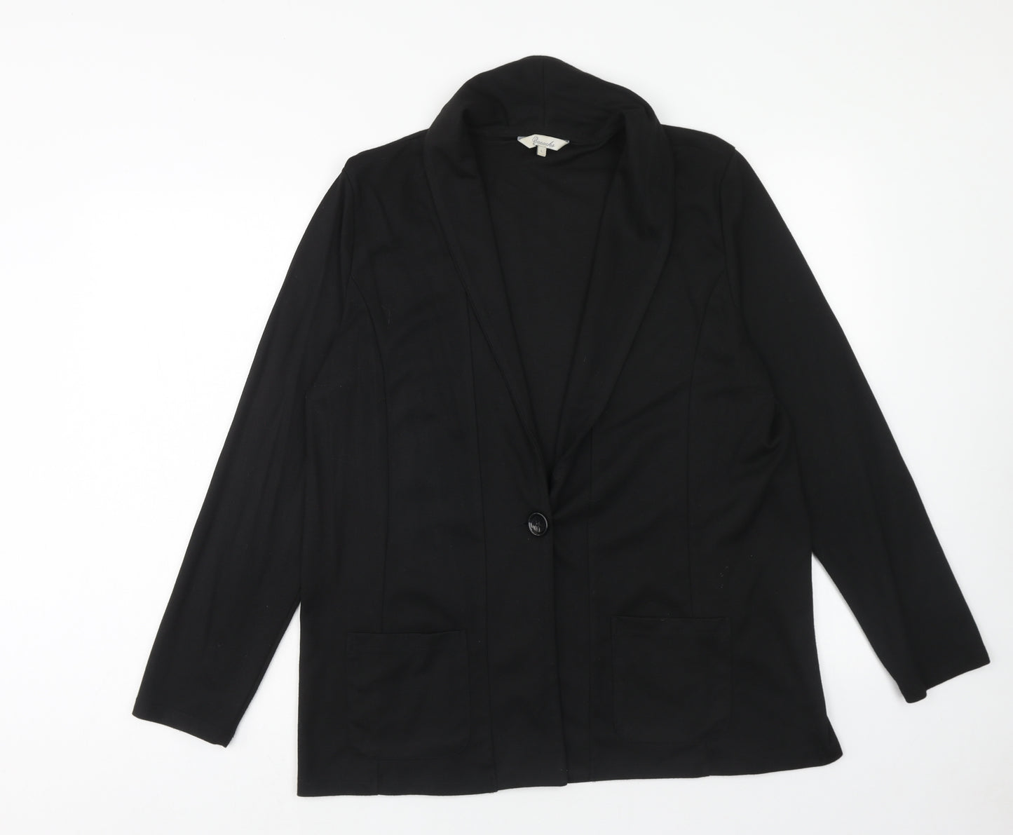 Peacocks Womens Black Jacket Blazer Size L Button