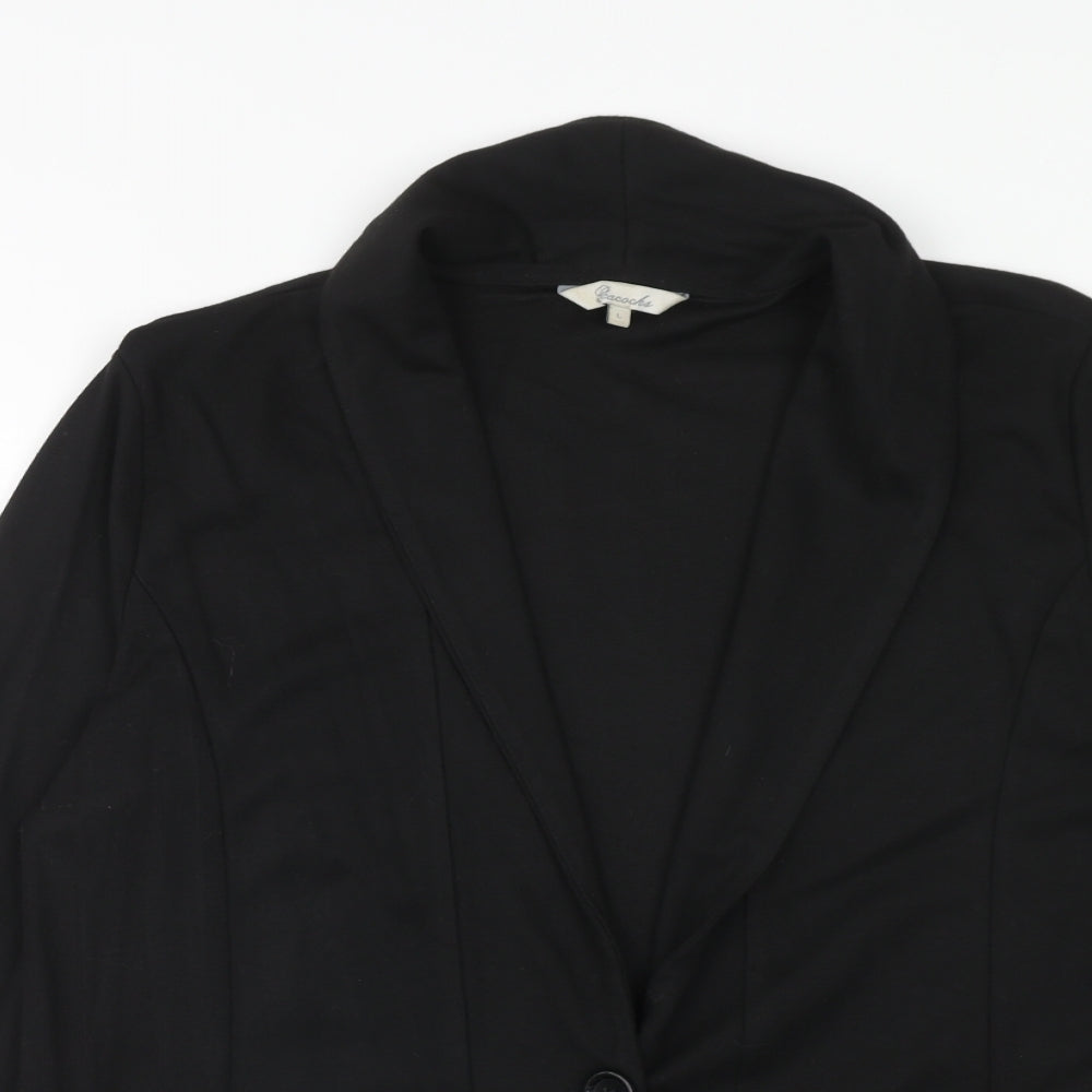 Peacocks Womens Black Jacket Blazer Size L Button