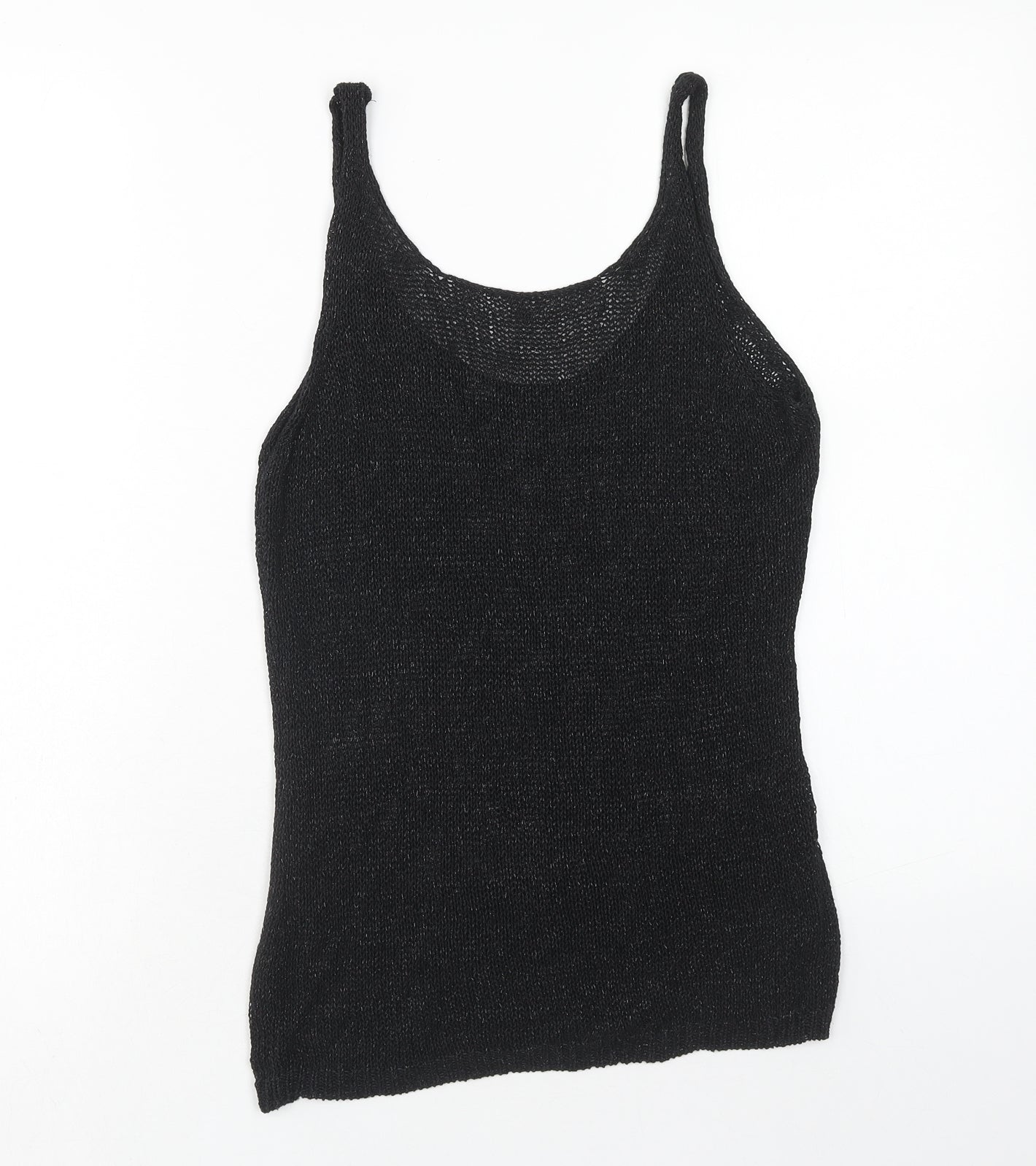 NEXT Womens Black Acrylic Basic Tank Size 8 Round Neck
