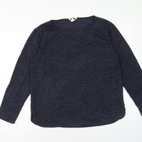 H&M Womens Blue Polyester Pullover Sweatshirt Size M Pullover