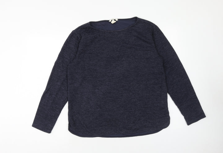 H&M Womens Blue Polyester Pullover Sweatshirt Size M Pullover